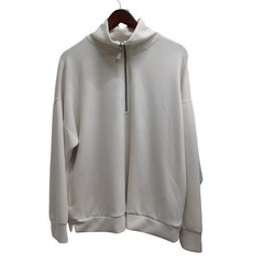 Members Mark Sandwash Quarter Zip Pullover Women XL Cream Sweatshirt / #26193