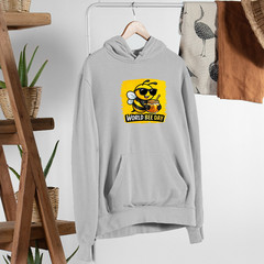 World Bee Day Hoodie Cute Cartoon Bumble Bee Honey Jar Funny Gift