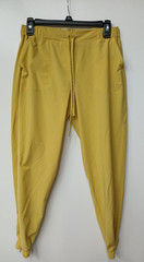 Albion Mustard Yellow Jetsetters Joggers W/ Zip Ankle Zipper Drawstring Sz Small
