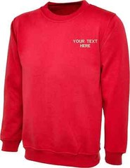 Custom embroidered Sweatshirt Uneek UC203 Personalised text UK seller