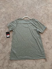 New Nike Dri-Fit Training Scoop Neck Grey T-Shirt Women’s, Size Large