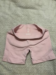 DFYNE Pink Seamless Shaping Shorts 2XS Moderate Compression Ribbed Logo
