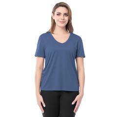 Athletic Works Women’s size XS 0-2 Active Texture Knit V-Neck Tee London Blue