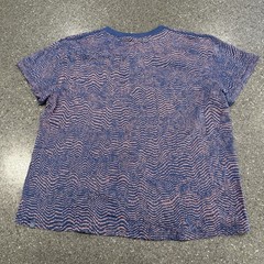 LULULEMON Train To Be Short Sleeve Shirt Ripple Wave Mineral Blue Orange size 8