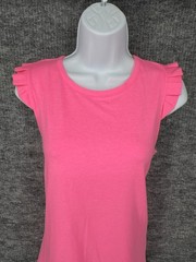 Lilly Pulitzer Luxletic Tank Top Womens Medium Pink Ruffle Sleeve Open Back