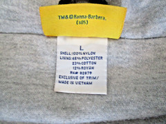 Yogi Bear’s Jellystone Camp Blue Nylon Hooded Pockets Lined Jacket- Unisex Lg.