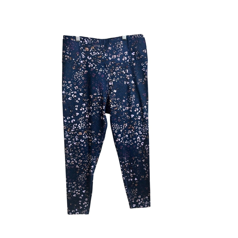 N Designed In New York Leopard Print High Waist Athletic Leggings L