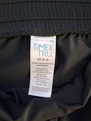 Black Skort Size XS (0/2) NWT, Time and Tru UPF 50 High Waist w/Side Pockets NWT