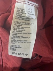 Anthropologie Wide Leg Crop Pants Womens 29 Red Linen Blend Coastal Boho Chic