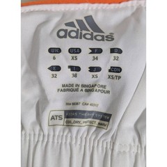 Adidas Women White Blue Orange ATS Performance Tank Top Built-in Bra XS NEW