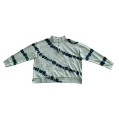 OLD NAVY Womens’ Blue Cool Tie Dye Mock-Neck Half Zip Sweatshirt Sz XL