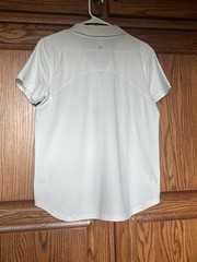 Lululemon Shirt Women 14 White Quick Drying Polo Preppy Tennis Golf Athletic