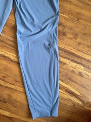 Women’s Size Large Blue Run On Clouds Running Pants Lightweight Ankle Zip