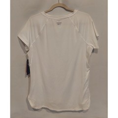 Reebok Womens White Thrive Mixed Mesh SS Athletic Top Blouse Size Large NWT