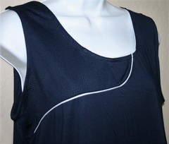 Antigua Sport Women’s Desert Dry Performance Running Singlet Tank Top Large navy
