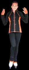 ChloeNoel PS792 3″ Waist Band Black/Color Cuffs Elite Figure Skating Pants & Fr