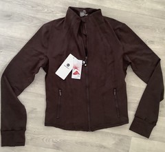 Women’s Slim Fit Running Jacket Athletic Workout Gym Top Size Brown XXL