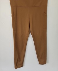 Lou & Grey Workout Leggings Women’s XL Pockets Rayon Blend Brown NWOT
