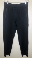 Champion Activewear Pants Large Black Elastic Waist Pockets Zip Leg Tapered