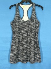 XERSION Slim Fit STRETCH LIGHTWEIGHT Gray/Black RACERBACK Active TANK TOP Sz M