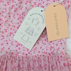 New Blogilates Women’s Ballerina Ruffle Dress Pink Floral Activewear XS (0-2)
