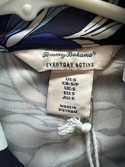 NEW Tommy Bahama Everyday Active Romantic Blooms Blue Floral Long Sleeve Top SM