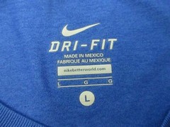 NIKE Women’s Size L DRI FIT Training Cross Training Blue Crew Neck T-Shirt