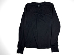Spyder Active Athletic Top Women L Black Long Sleeve Thumbholes Gym