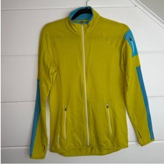 Icebreaker Atom Merino GT Womens Jacket M Lime Green Full Zip Wool Midlayer