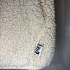 Lucy & Yak Cream Sherpa Hoodie with Kangaroo Pocket and fleece lining, Small
