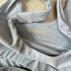 L*Space Active Bobby Bra Size S Baby Blue Sports Bra Athleisure Medium Impact