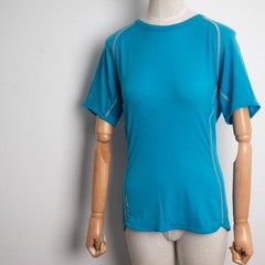 Icebreaker GT 150 Women’s L Merino Wool Technical Running T-Shirt Blue Teal