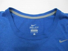 NIKE Women’s Size L DRI FIT Training Cross Training Blue Crew Neck T-Shirt