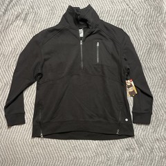 Avia Quarter Zip Trail Jacket Black Medium Front Pocket New Women’s Well Made