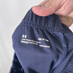 Under Armour Shorts Women Small Blue White Stripes Pull On Elastic Waist Pockets