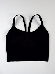 Adidas Sports Bra Womens Black Seamless Ribbed Wireless Any Performance/Activity
