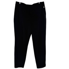 Tommy Bahama Everyday Active Black Tapered Ankle Pants Womens L Pineapple Logo