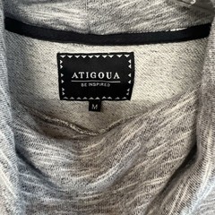 Imported ATIGOUA Womens Gray Essential Cotton Turtleneck Sweater Thumb Hole M