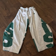 Aelfric Eden Gray Green Rope Graffiti Barrel Baggy Sweatpants Medium NWT Street
