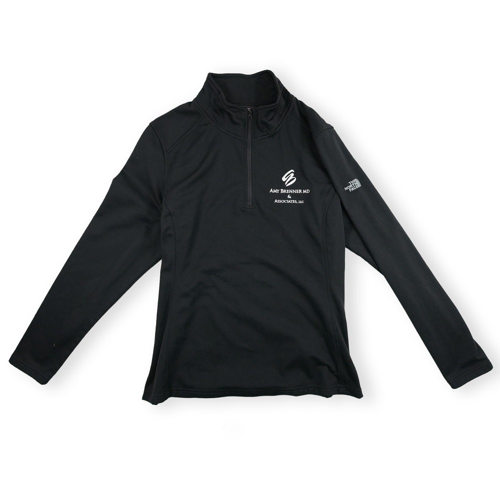 The North Face Women’s Quarter-Zip Pullover Custom Logo Black Size XL