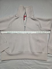 NWOT SPANX AirEssentials 1/2 Zip Top Sweatshirt W M Stretch 50346R French Grey