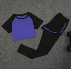 Women Sport Gym Yoga 4pcs 3 colors, pants, bra, t-shirt, short Workout
