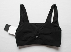 Fabletics Women’s Sleek Seamless Square Neck Low Impact Bra EJ3 Black Medium NWT