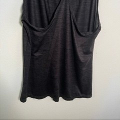 Layer 8 Women’s Size Small Racerback Tank Top Heathered Black Mesh Qwick-Dry