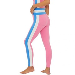 Beach Riot Women Leggings Size Medium Mariella Color Block Pink Blue White New