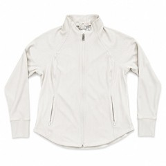 Athleta Salutation Ribbed Full Zip Jacket in White, Size 1X