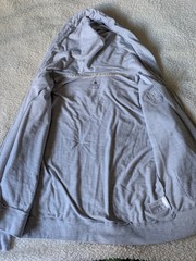 Disney Parks Minnie Embroidered Lace Trim RARE Hoodie Sweatshirt Womens Large