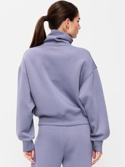 NEW Old Navy Womens Bounce Fleece 1/2 Zip Stretch Sweatshirt Top Purple XL NWT