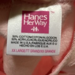 Hanes Her Way Pink Long Sleeve Sweatshirt Size XXL New With Tags