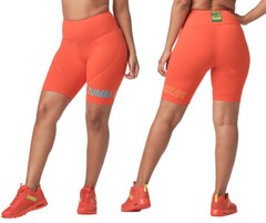 Zumba EST. 01 High Waisted Biker Shorts – CHA-CHA Cherry (orange) ~ XS S M L XL